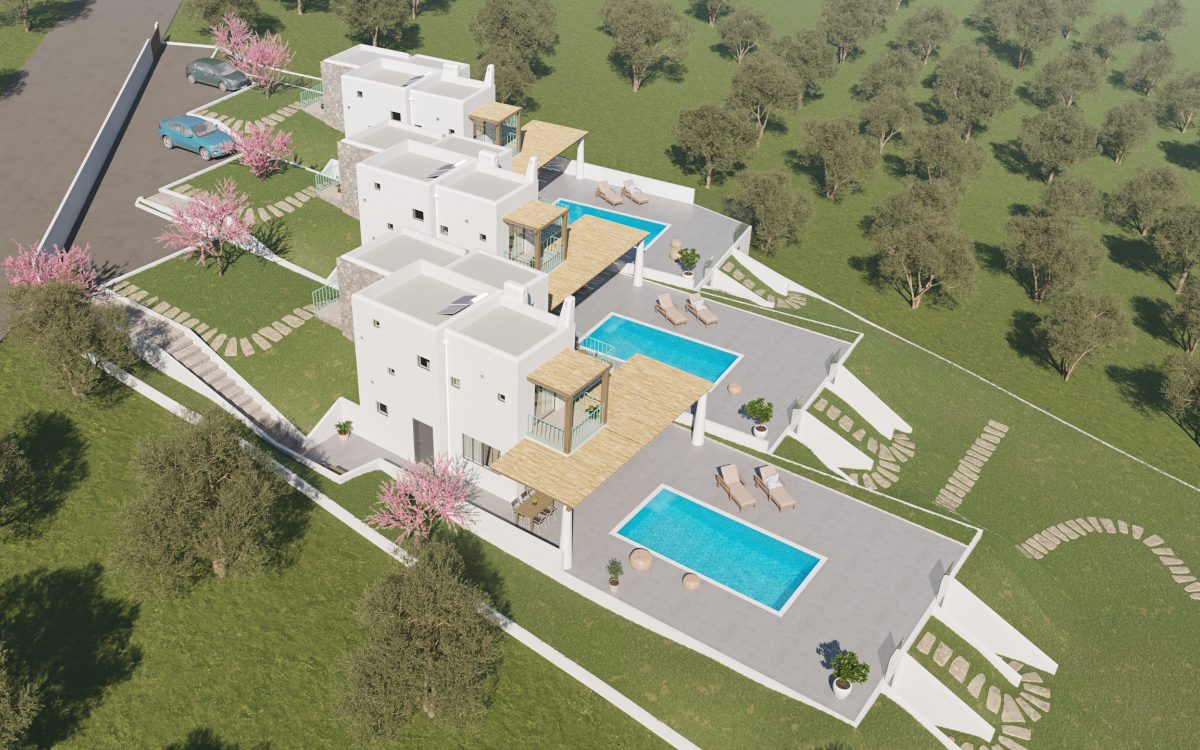 Τρείς νέες πολυτελείς κατοικίες με πισίνα , Πισκοπιανό Χερσονήσου